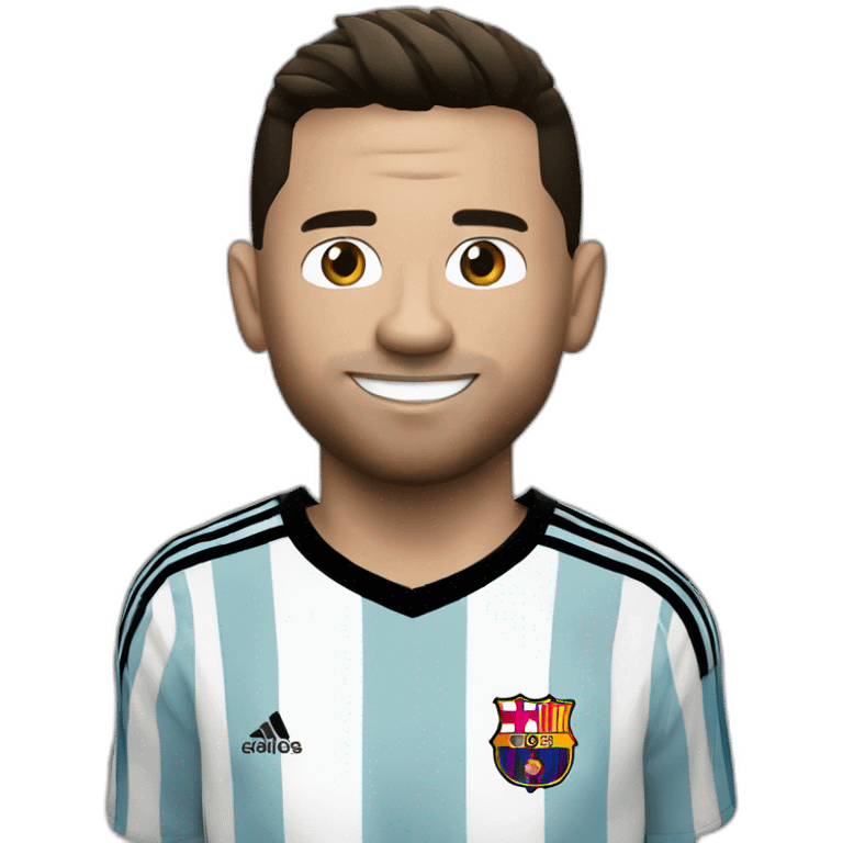 Ronaldo haut dessu de messi emoji