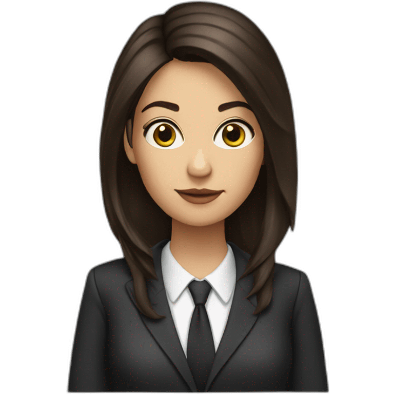 A brunette lawyer emoji