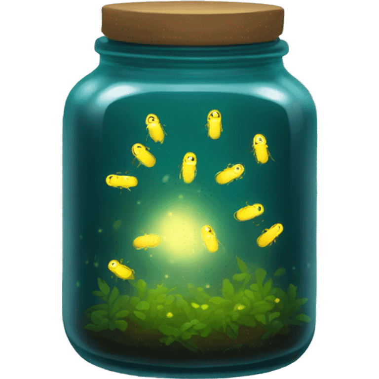 A glowing jar filled with fireflies emoji