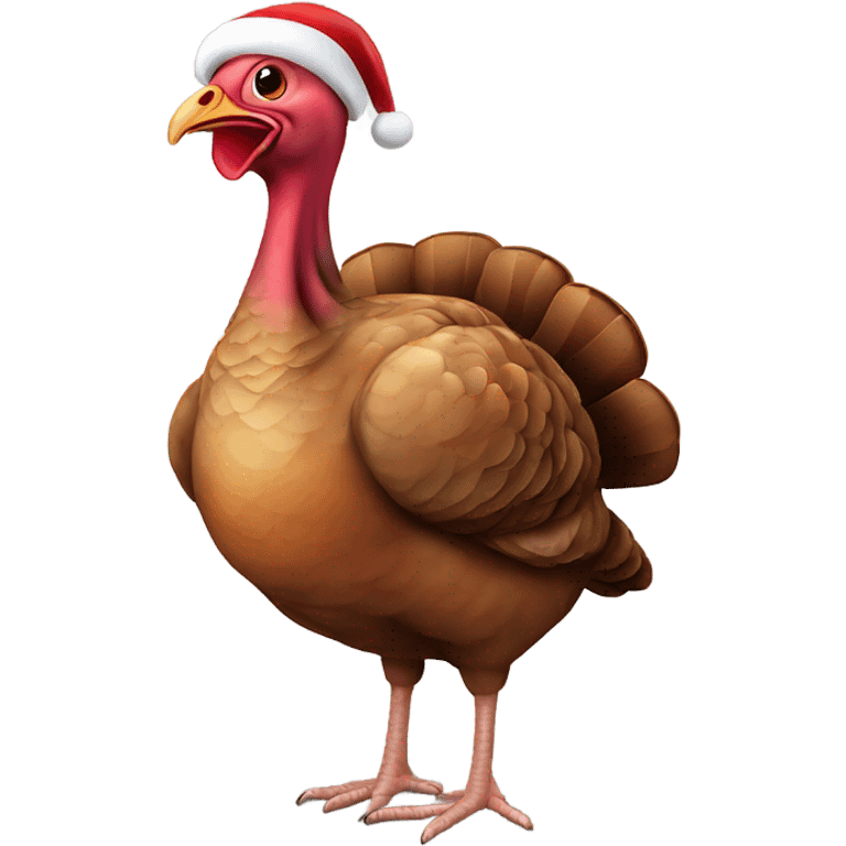 Christmas turkey isolated emoji