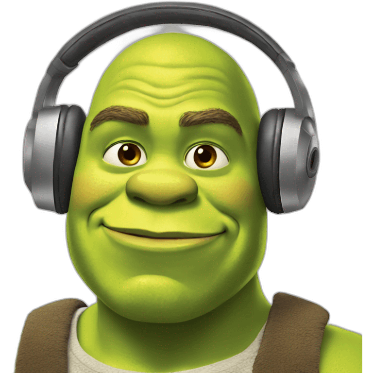 shrek with hearphones emoji