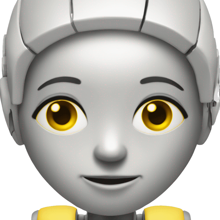 Ai robot smile bald - yellow accents emoji