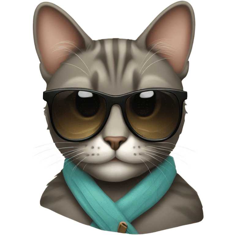 Cat with sunglasses emoji