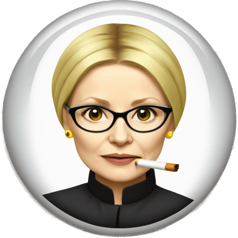 Yulia Tymoshenko smokes a cigarette  emoji