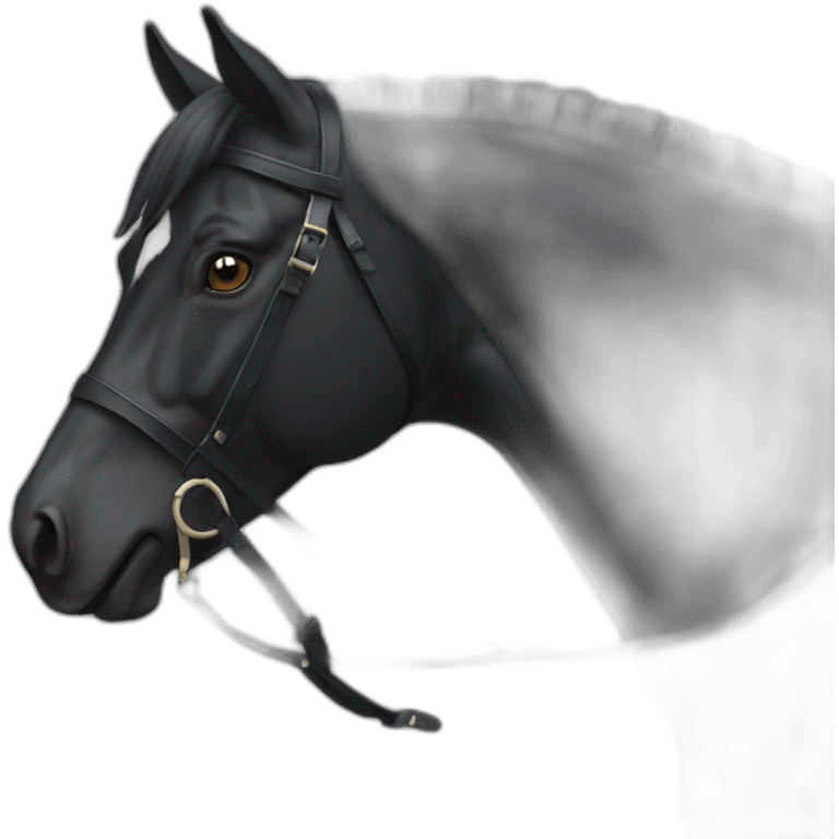 cheval noir emoji