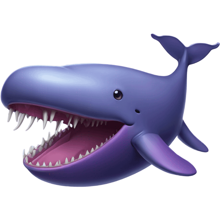 purple sperm whale with open mouth emoji