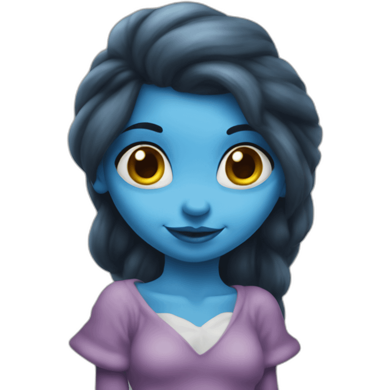 smurfette, blue skin emoji