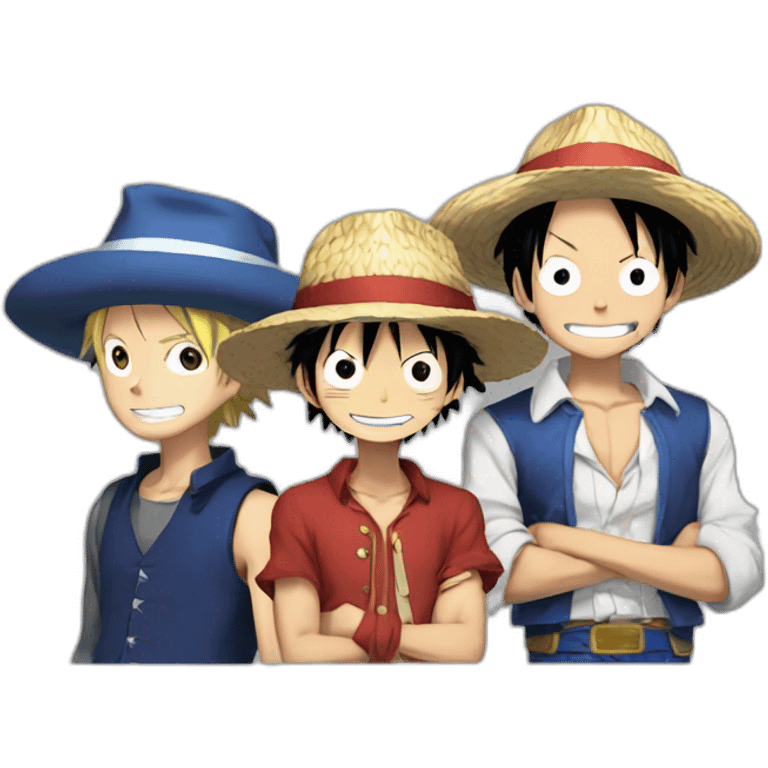 luffy with ace and sabo emoji