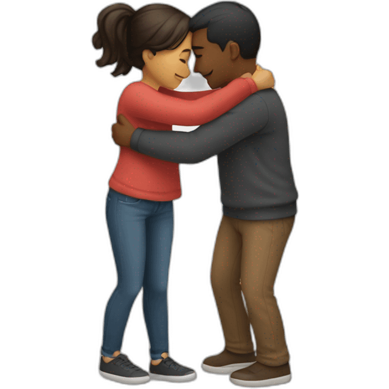 hug between a couple emoji