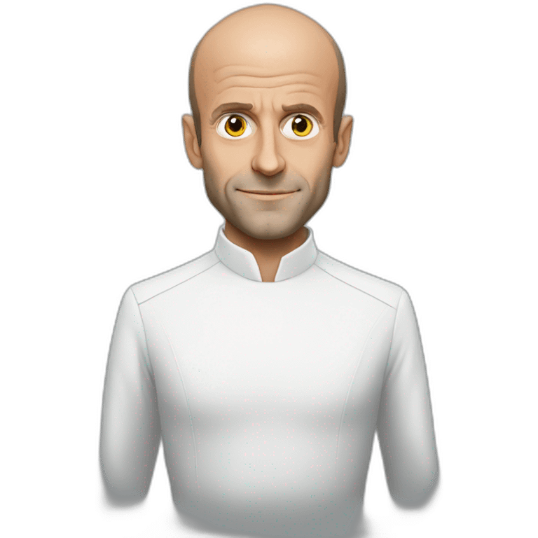 emmanuel macron with no hair emoji