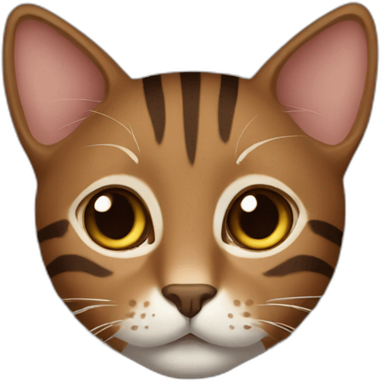 brown cat with dark brown stripes emoji