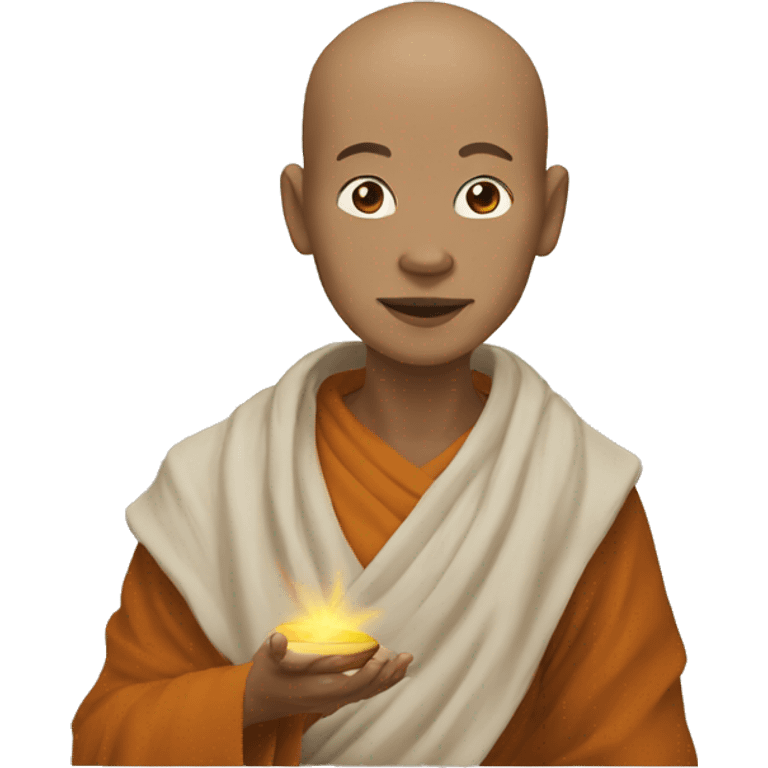 Monk with divine spirit emoji