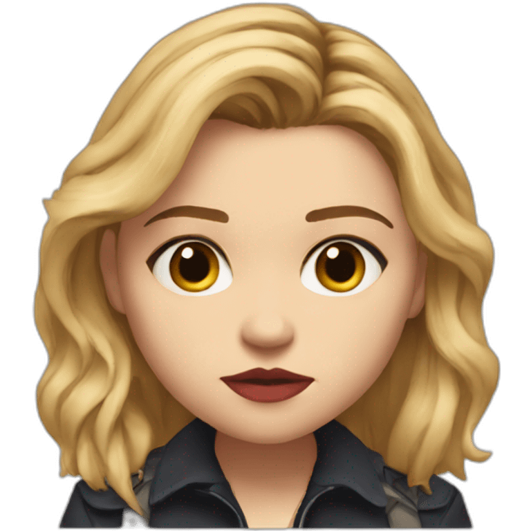 Chloë Grace Moretz serious emoji