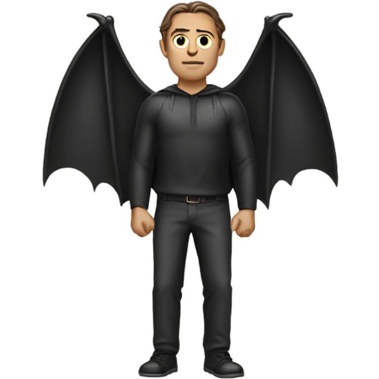 Man with bat wings emoji