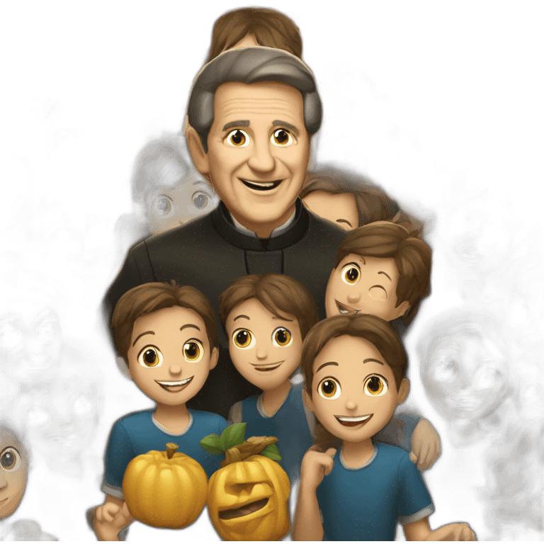 don bosco with kids emoji