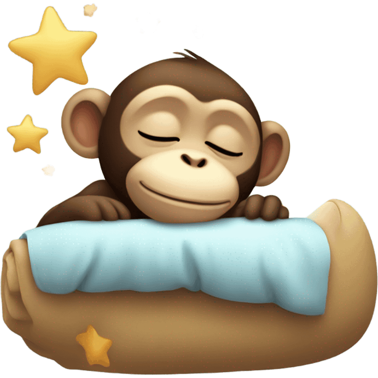 cute monkey dreaming emoji