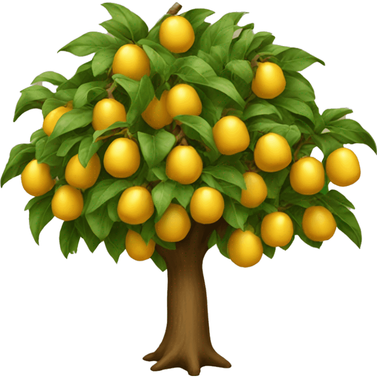 Gold fruit tree emoji