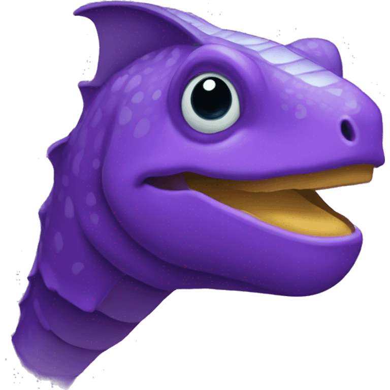 Purple kameleon emoji