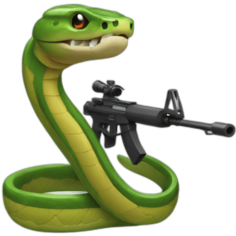 snake with rifle emoji