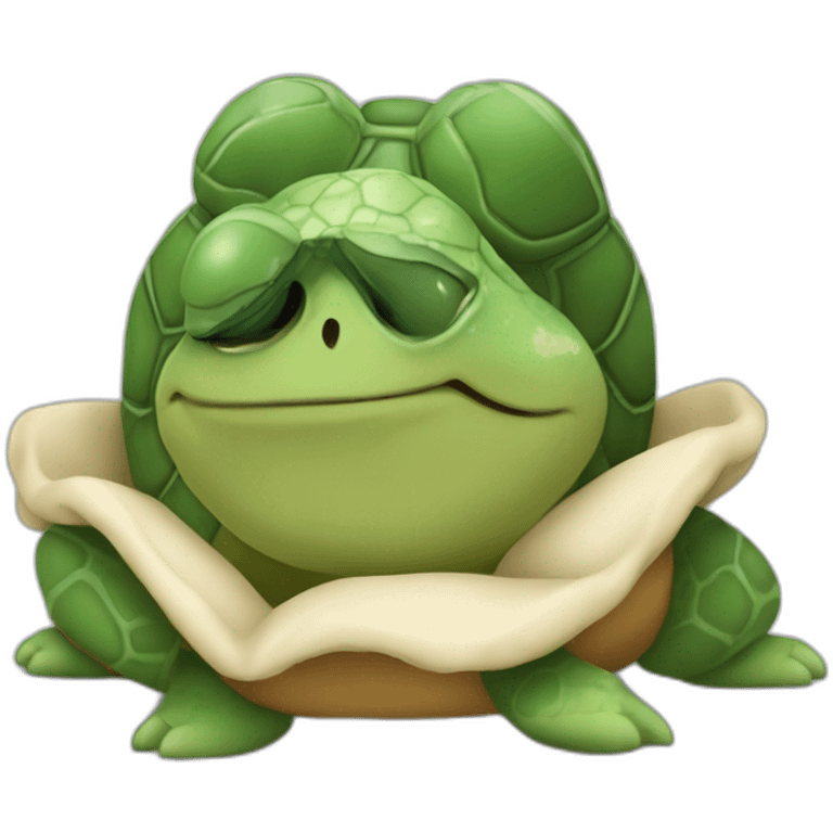 Tortue qui fait de la méditation emoji