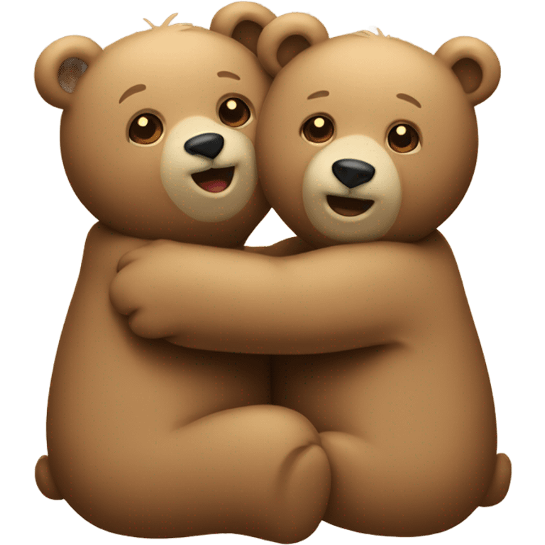 Two bears hugging each other emoji emoji