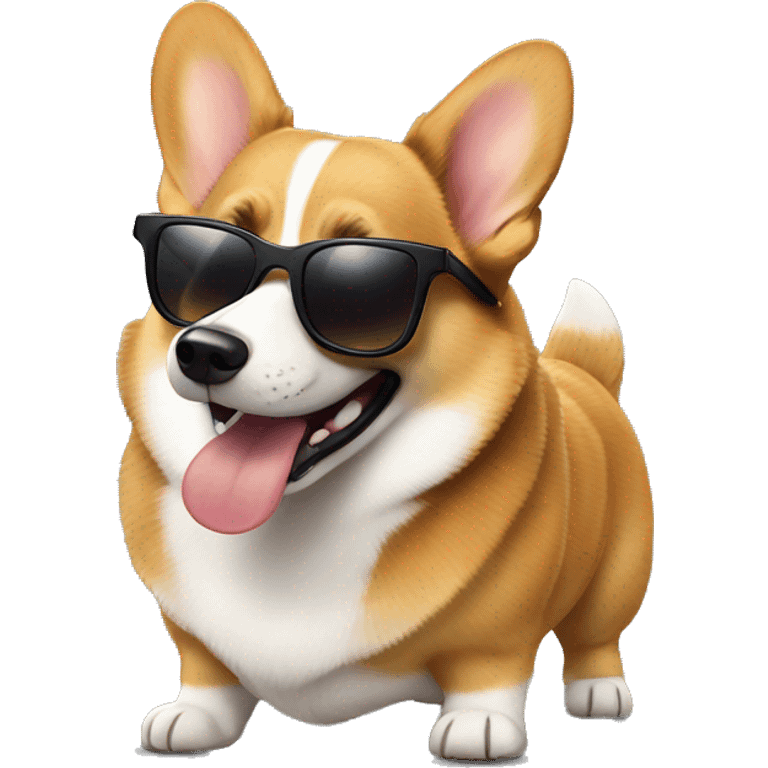  American Corgi wearing sunglasses  emoji