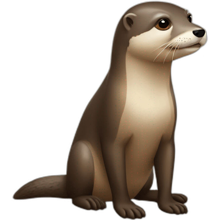 Loutre sur un chien  emoji