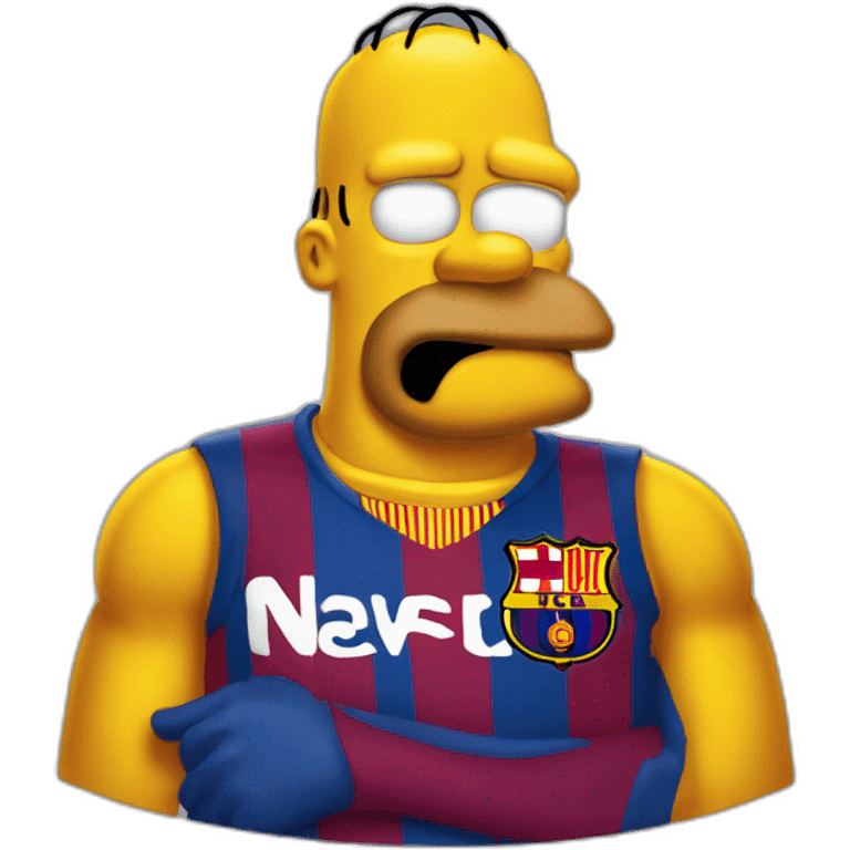 homero simpson fan of barcelona sporting club emoji