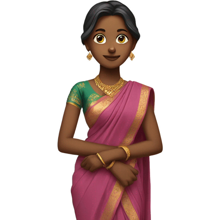 girl in saree emoji