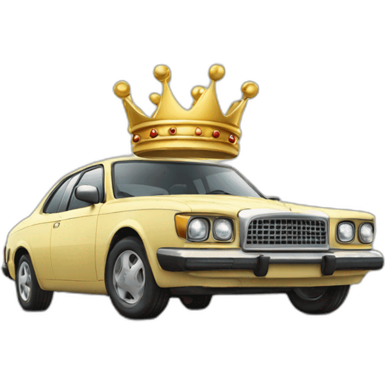 Car with crown emoji