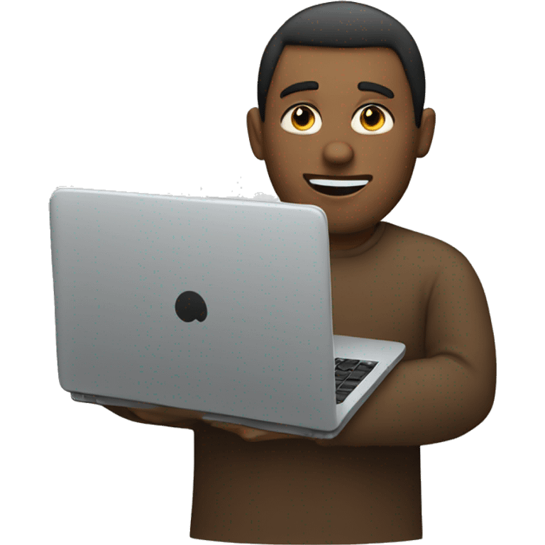 A guy on a laptop emoji