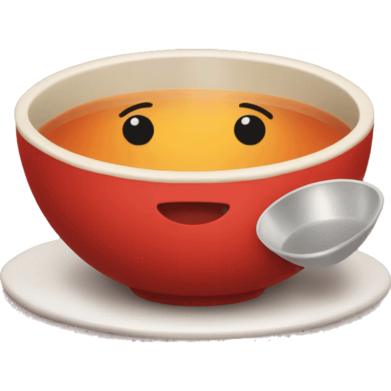 soup in a red bowl emoji