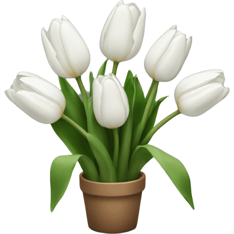 white tulips emoji