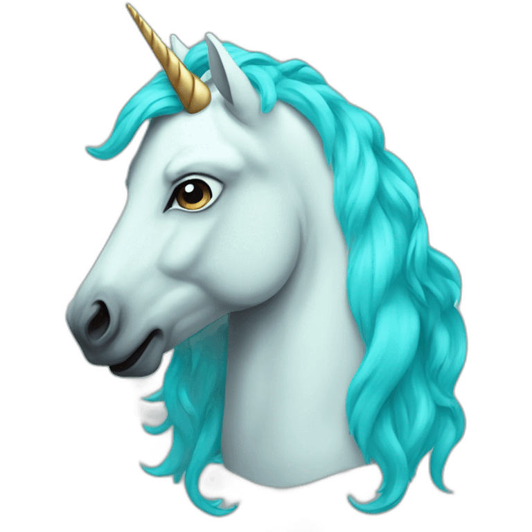 cyan unicorn emoji