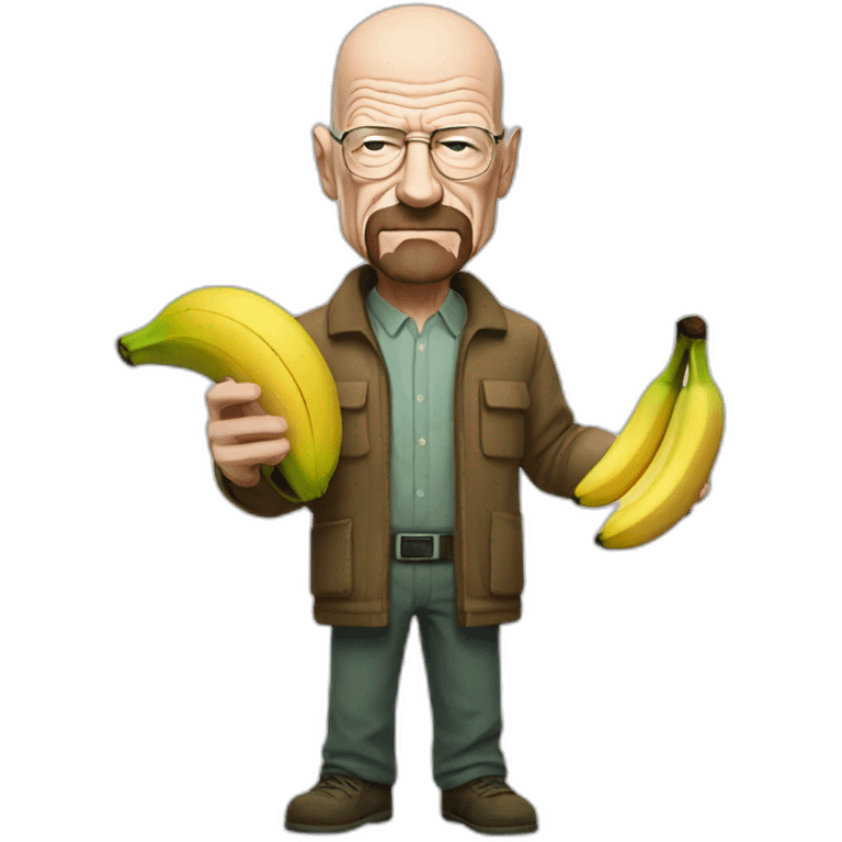 walter white with a banana in the hand emoji