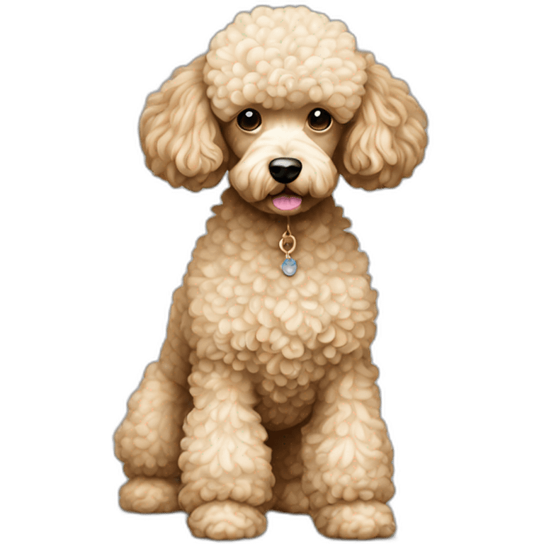 dog Miniature Poodle full body emoji