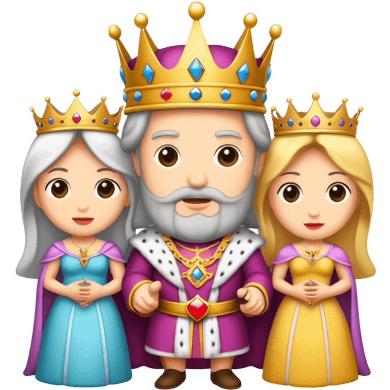 King with three wives emoji