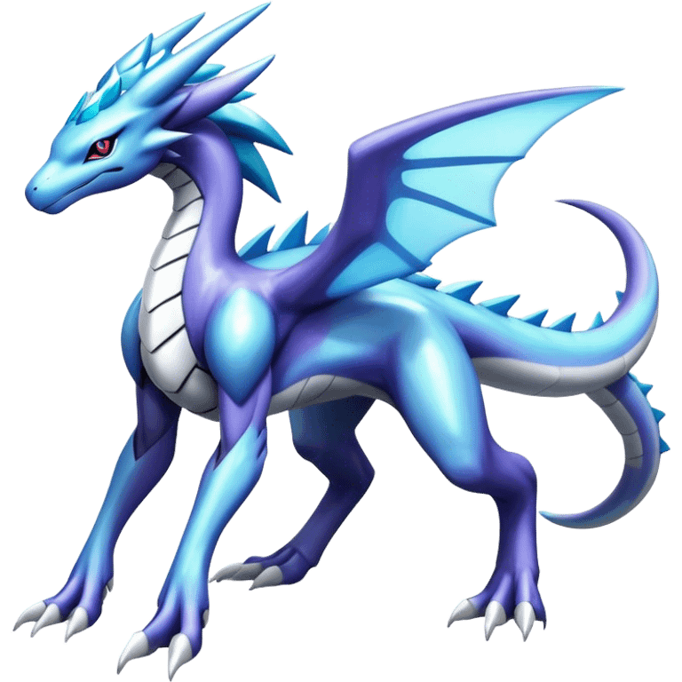  Cool Edgy Shiny Godly Ethereal Digimon-Suicune-Dialga-Kyurem-Latios-Reptile, full body, four legs emoji