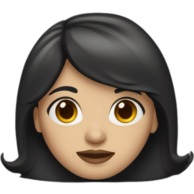 female Memoji with dark hair emoji