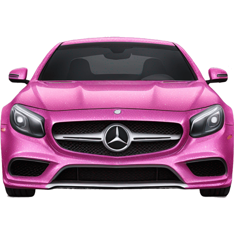 Mercedes with pink glitter paint job emoji