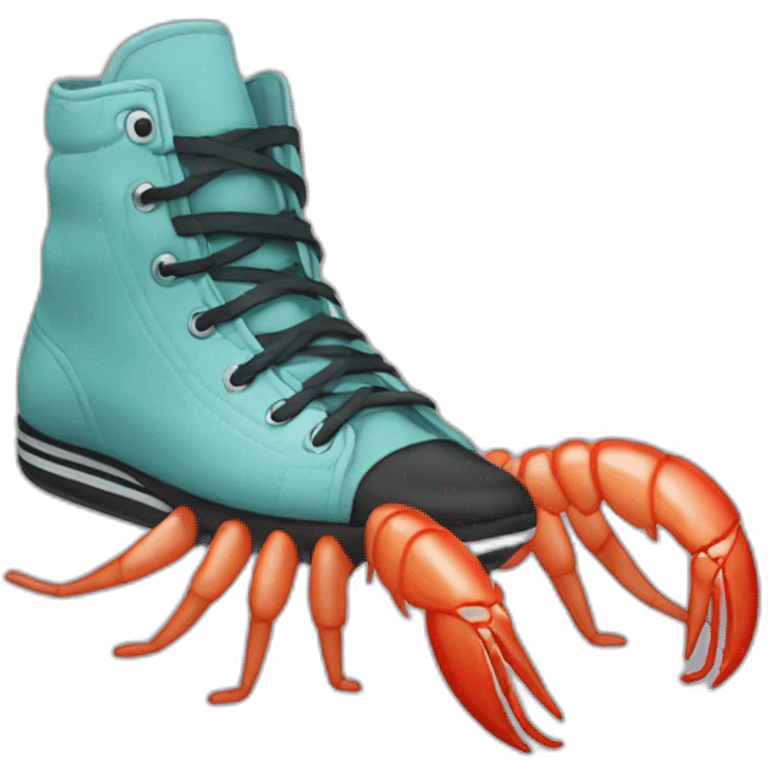 Shrimp with shoes emoji