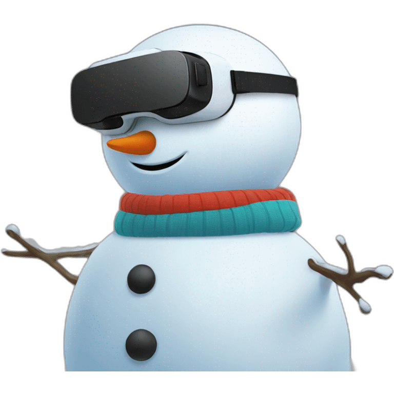 snowman in vr headset emoji