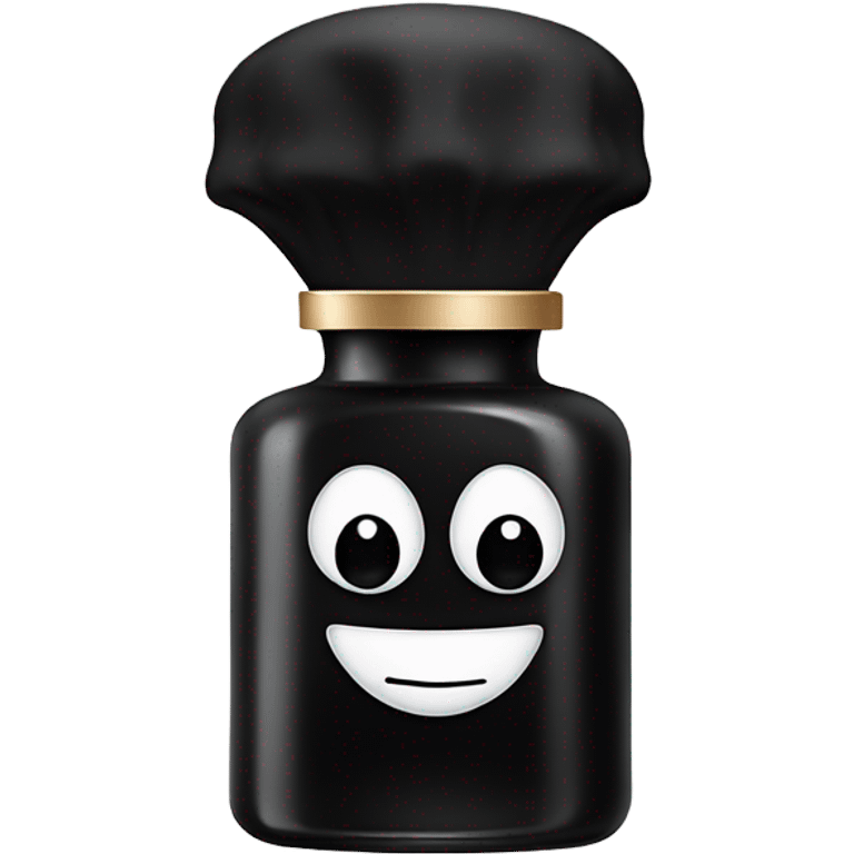 smiling perfume face with black cap emoji