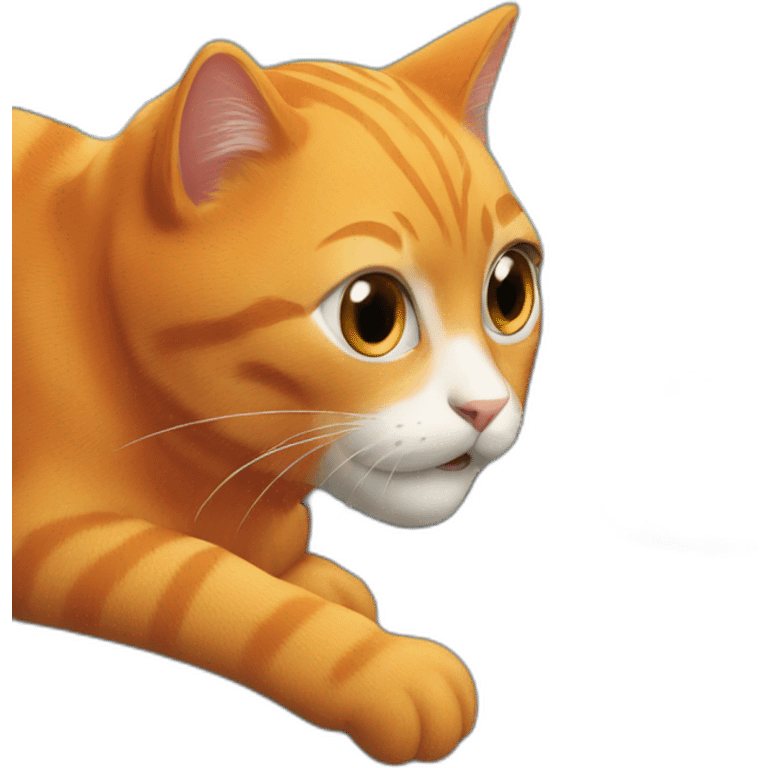 orange cat fixing a car emoji