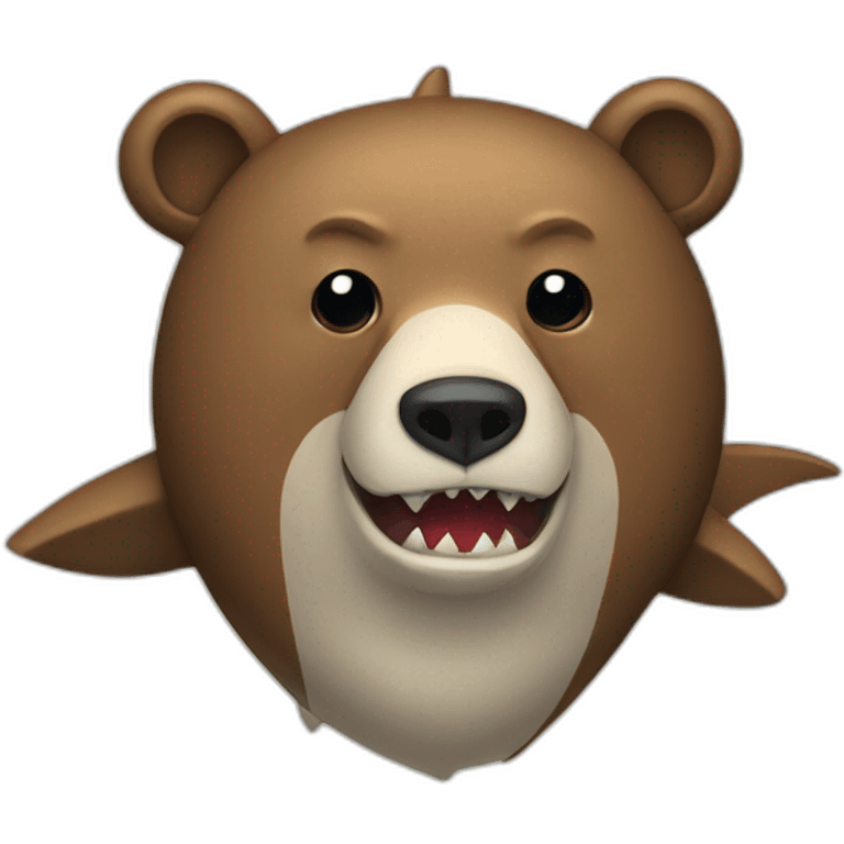 bear with shark head emoji