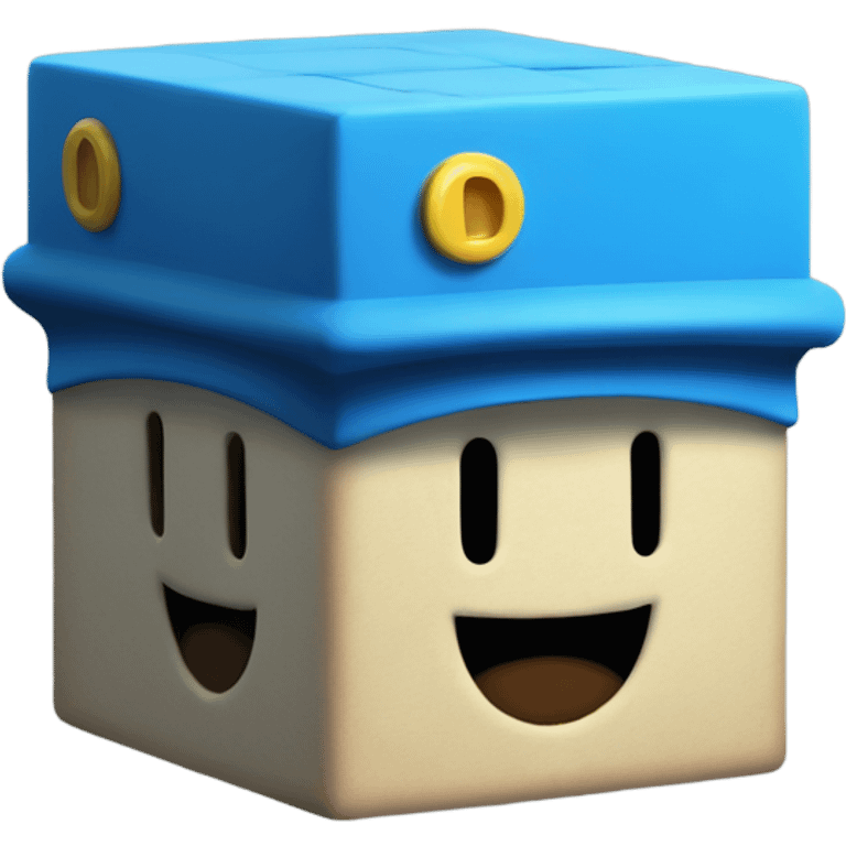 Blue mario question block  emoji