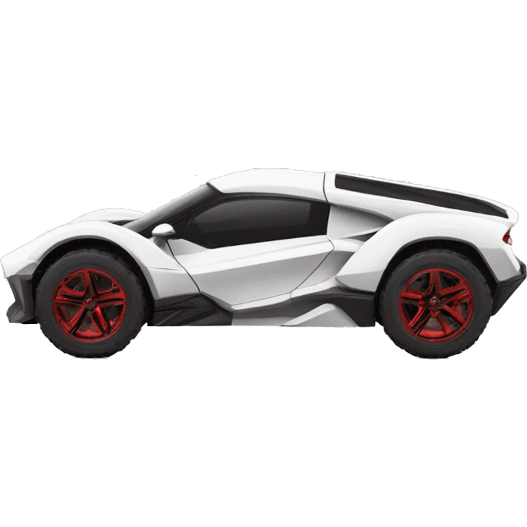 Side view Wonder woman’s feminine appearance offroad capable long-travel suspension 4x4 hypercar  emoji