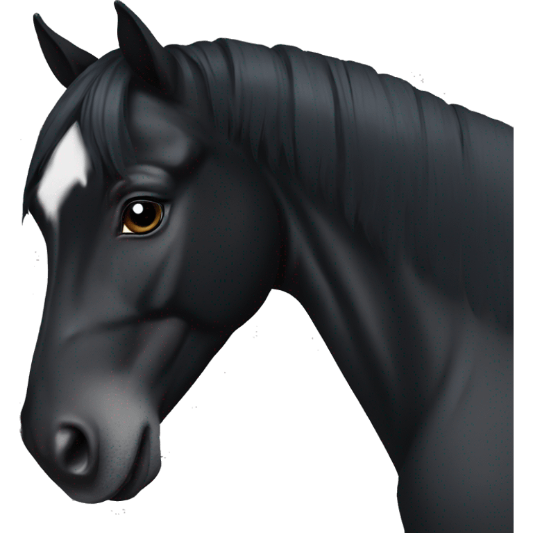 black horse no markings  emoji