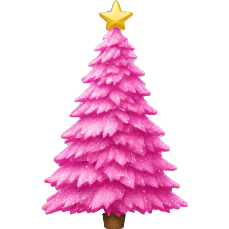 Pink Christmas tree emoji