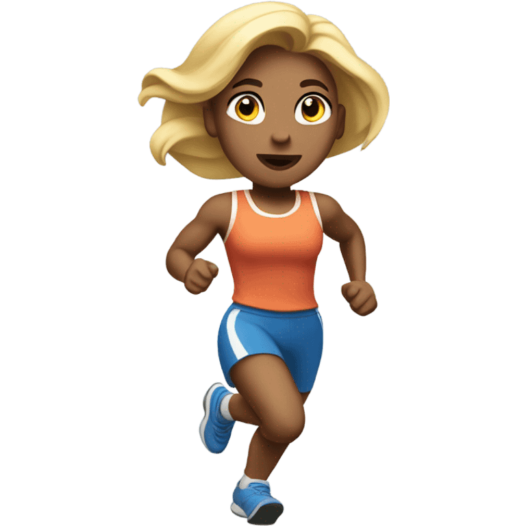 Blonde princess going for a run emoji